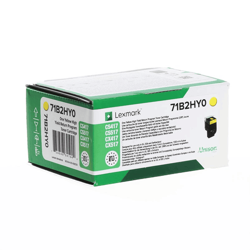Toner Lexmark 71B2HY0 – Verdhë