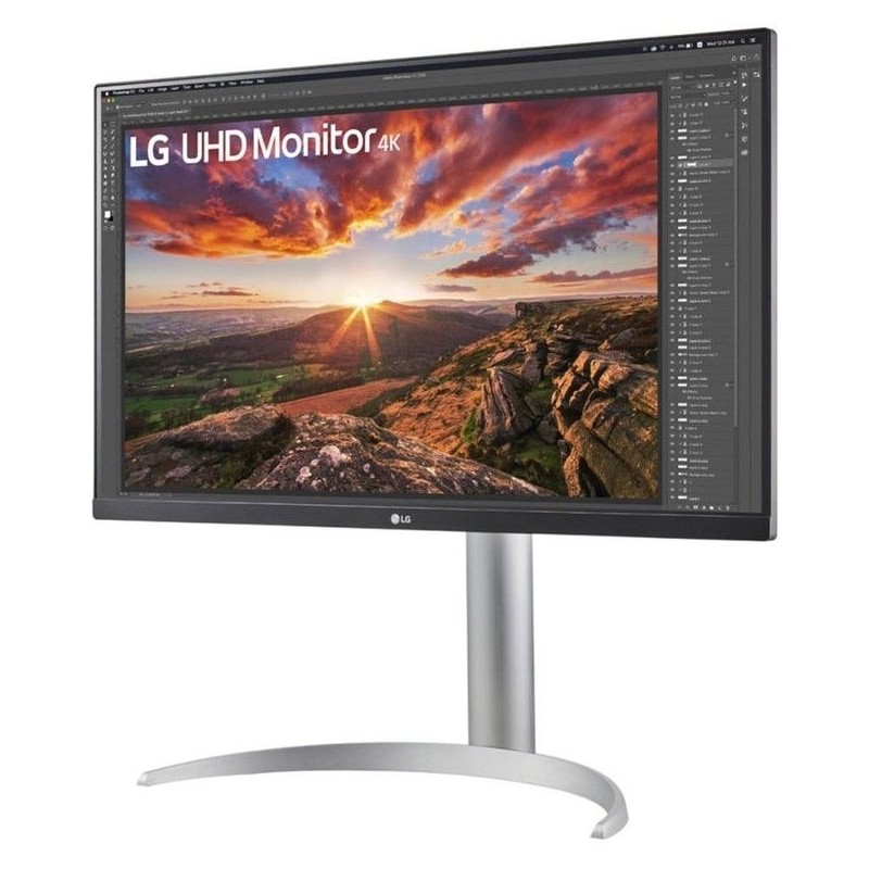 Monitor LG 27UP850K-W / 27UP850K-W.AEU / 27"/ 4K Ultra HD IPS / 60Hz / 5ms / HDMI+USB+DP - Zezë / Argjend - Figura 2