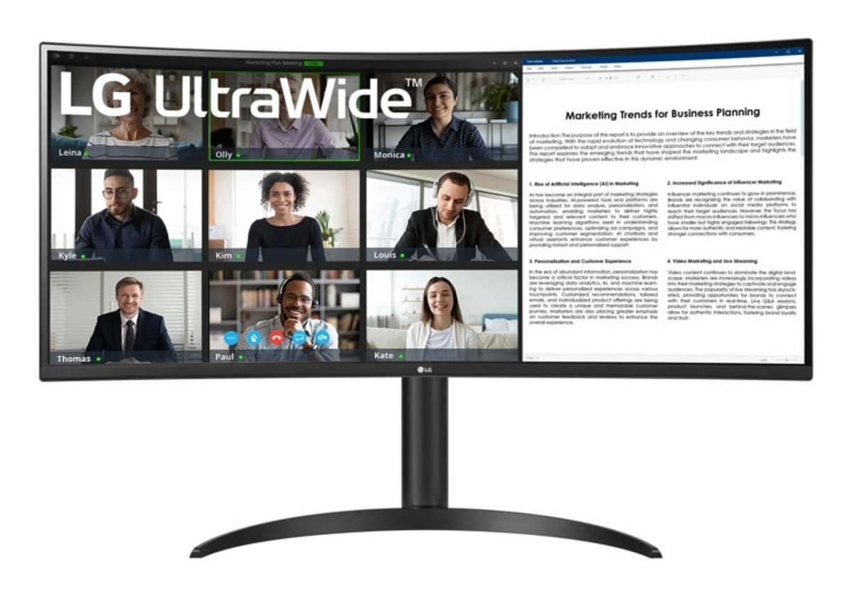 Monitor LG Ultrawide Professional 34WR55QK-B / 34"/ Ultra Wide Quad HD VA / Curved / 100 Hz / 5 ms / HDMI + USB-C + DisplayPort - Zezë
