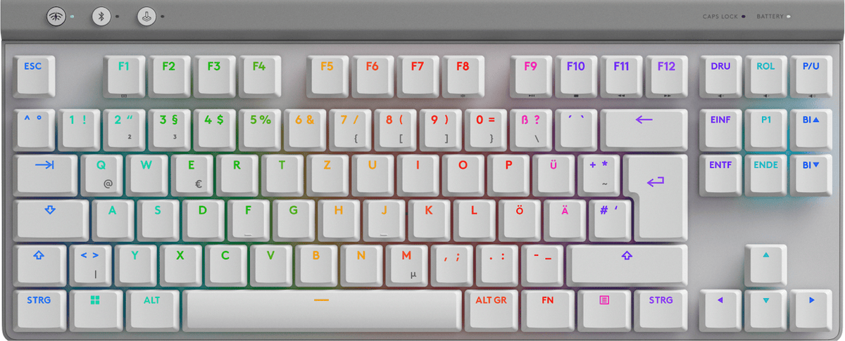 Tastierë Gaming Logitech G515 Lightspeed TKL GL Tactile / Wireless & Wired / QWERTZ – Bardhë