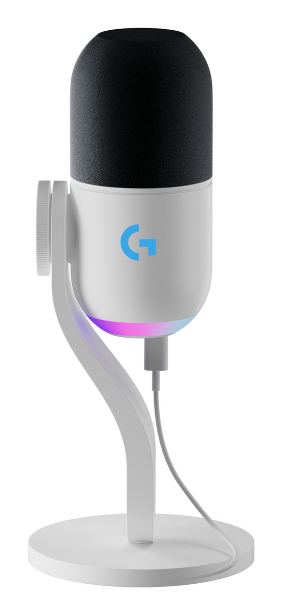 Mikrofon Logitech Yeti GX Dynamic RGB Professional USB – Bardhë