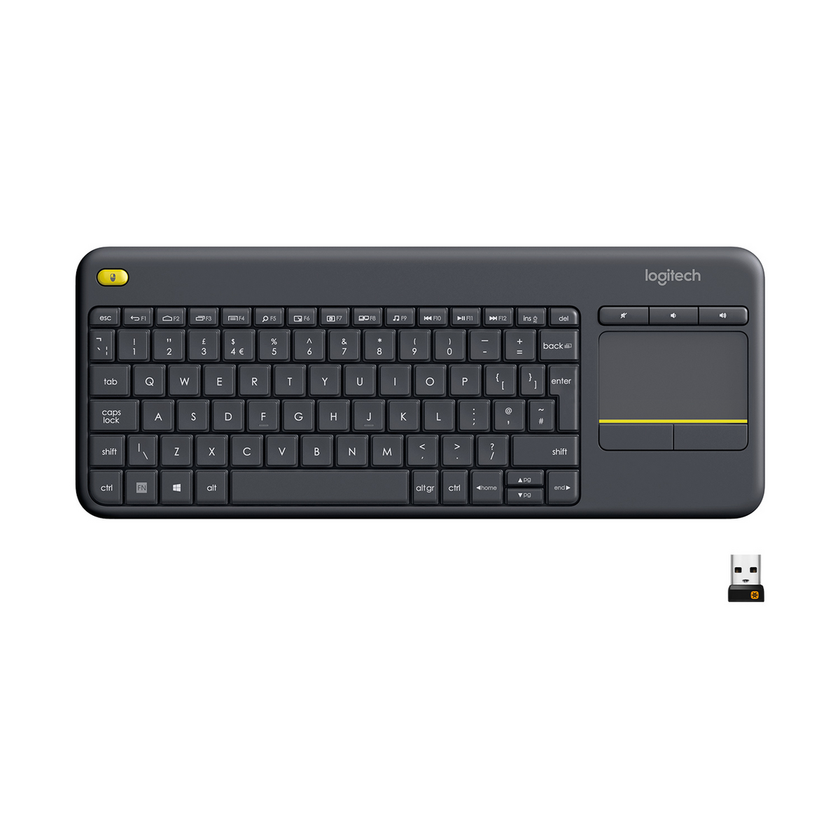 Tastierë pa Kabllo Logitech K400 Plus / Dutch Layout– Zezë