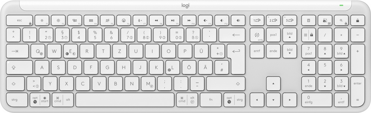 Tastierë pa kabllo Logitech K950 Signature Slim 920-012452 / German Layout – Bardhë