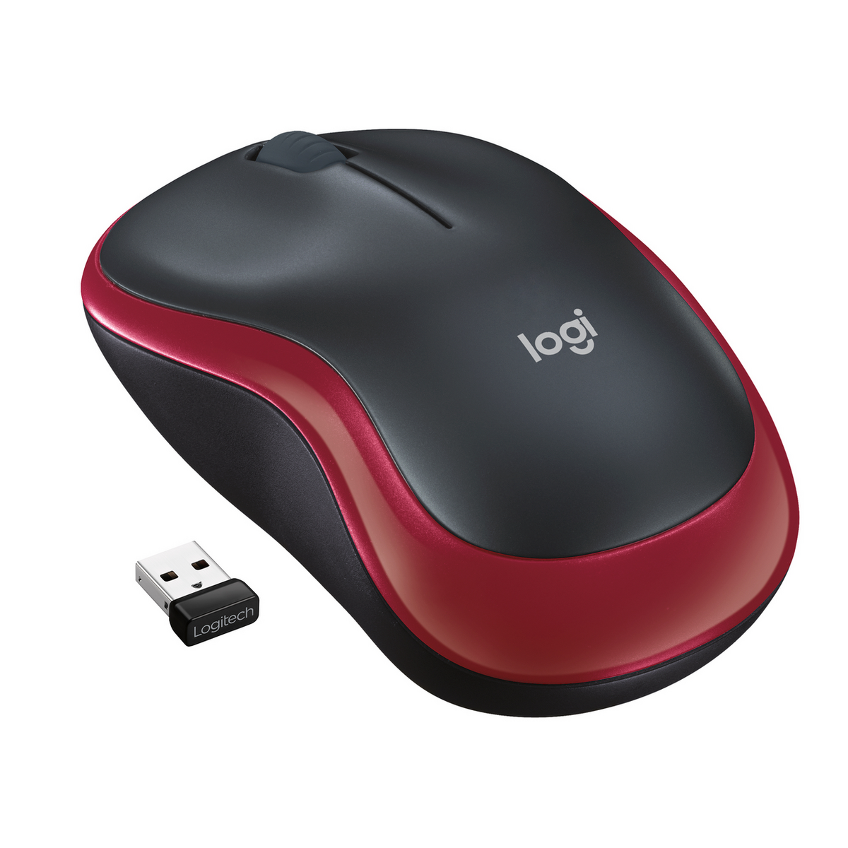 Maus pa Kabllo Logitech M185 – Zezë / Kuqe