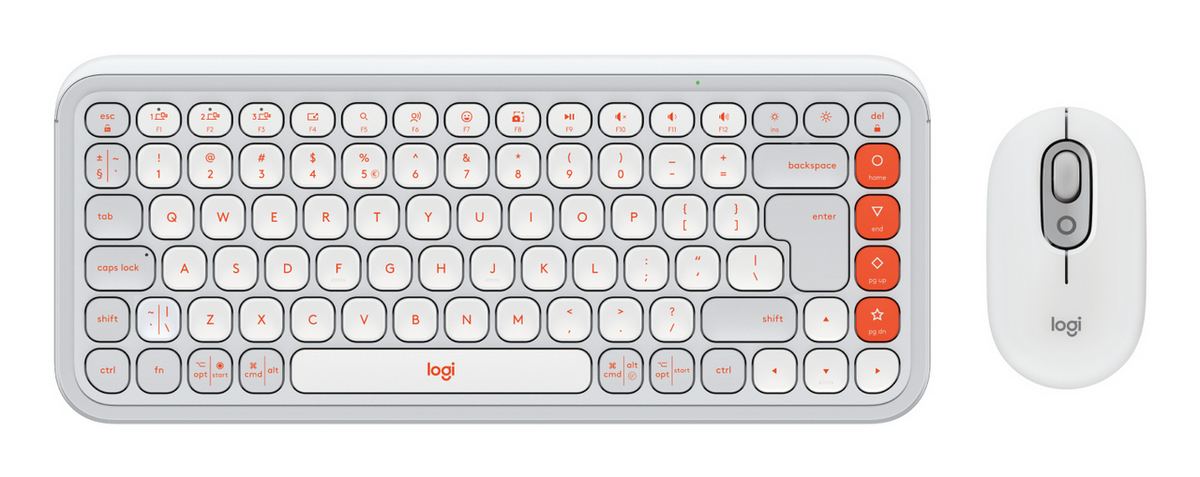 Combo (Tastierë & Maus) Logitech Pop Icon – Bardhë