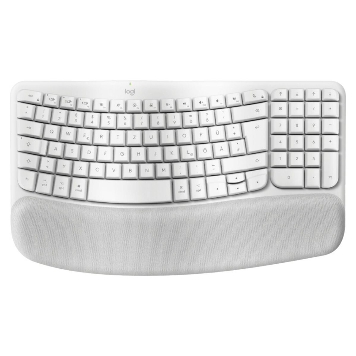 Tastierë pa kabllo Logitech Wave Keys for Mac / QWERTZ– Bardhë