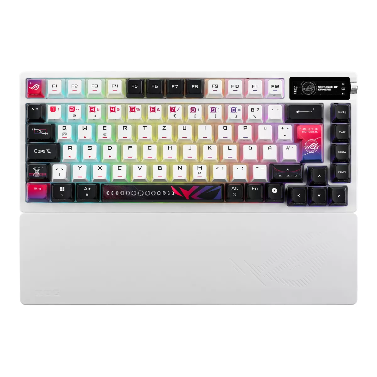 Tastierë Gaming ASUS ROG Azoth X Wired & Wireless / CH Layout - Bardhë/Zezë