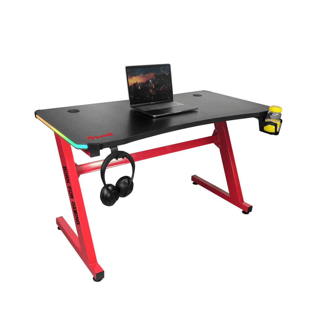 Tavolinë Gaming MARVO DE-08 / 110 x 60 x 74 cm - Zezë/Kuqe