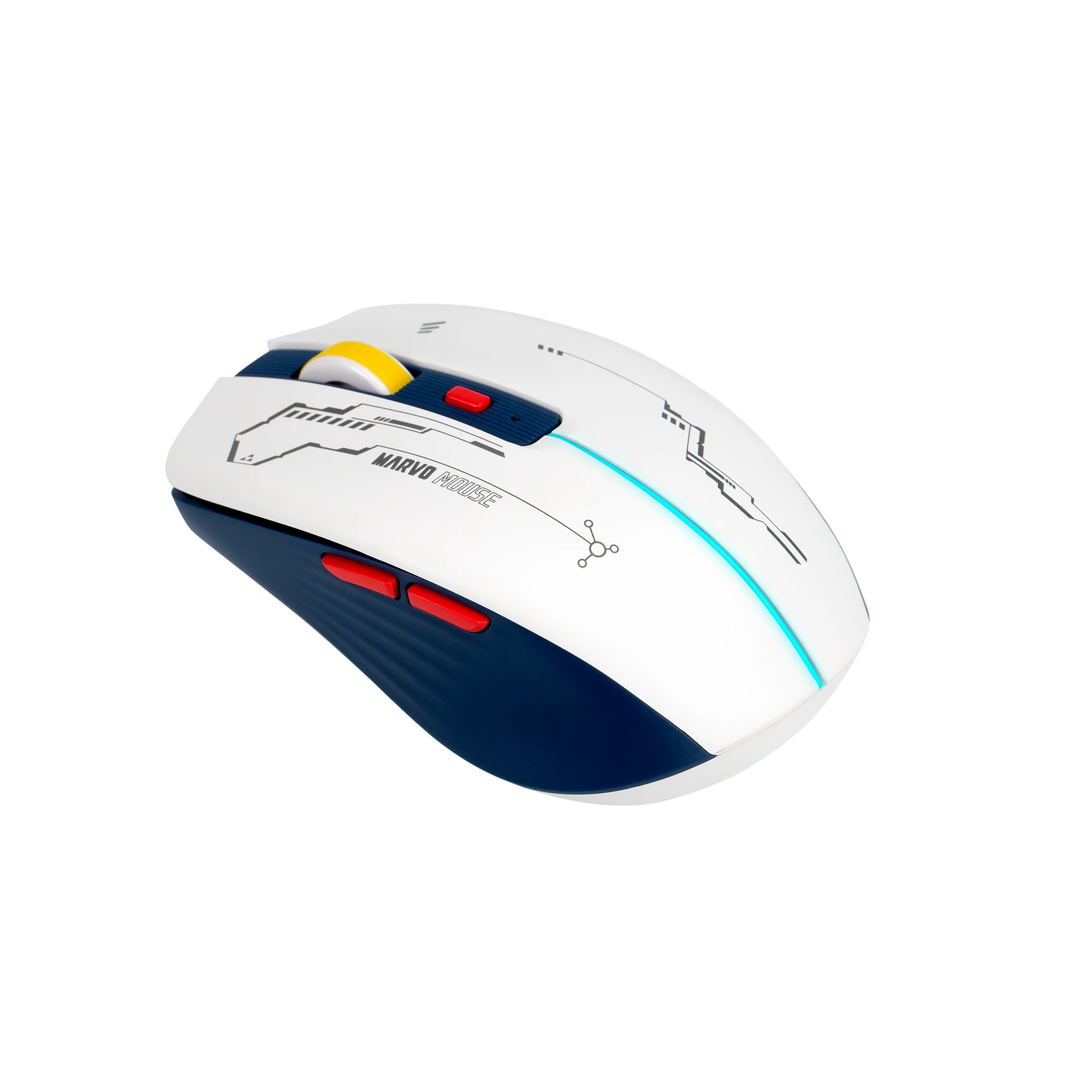 Maus Gaming Marvo M796W Wireless - Bardhë - Figura 3