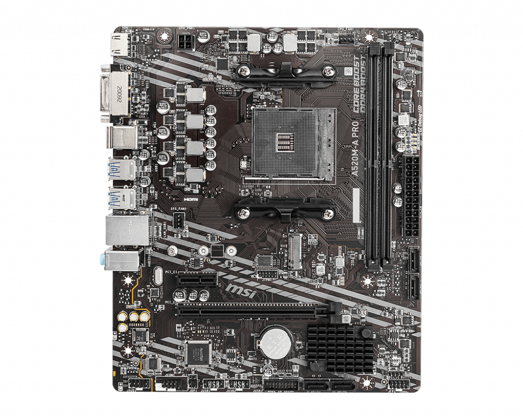 Pllakë Amë MSI A520M-A PRO Motherboard – Zezë