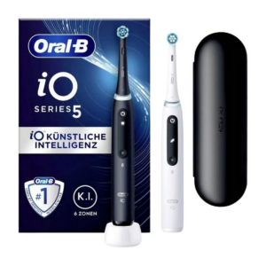Furçë dhëmbësh elektrike Oral-B iO Series 5 / 415121 / Double Pack  – Zezë / Bardhë