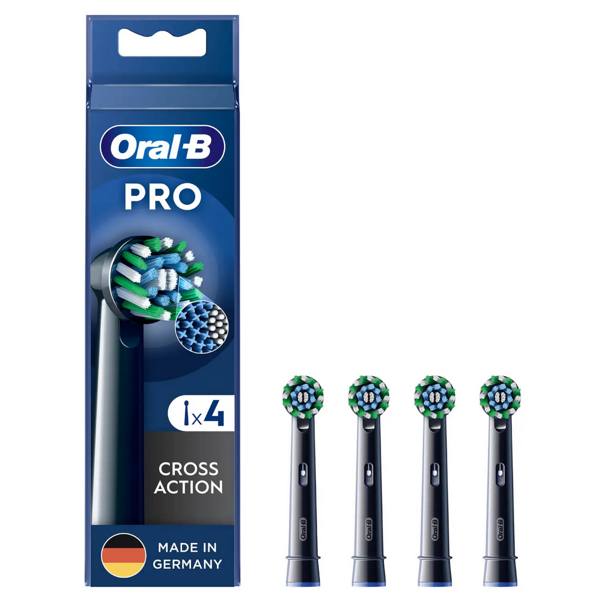 Kokë furçash zëvendësuese Oral‑B Sonic 4x Cross / 860236 / 4‑Pack – Zezë