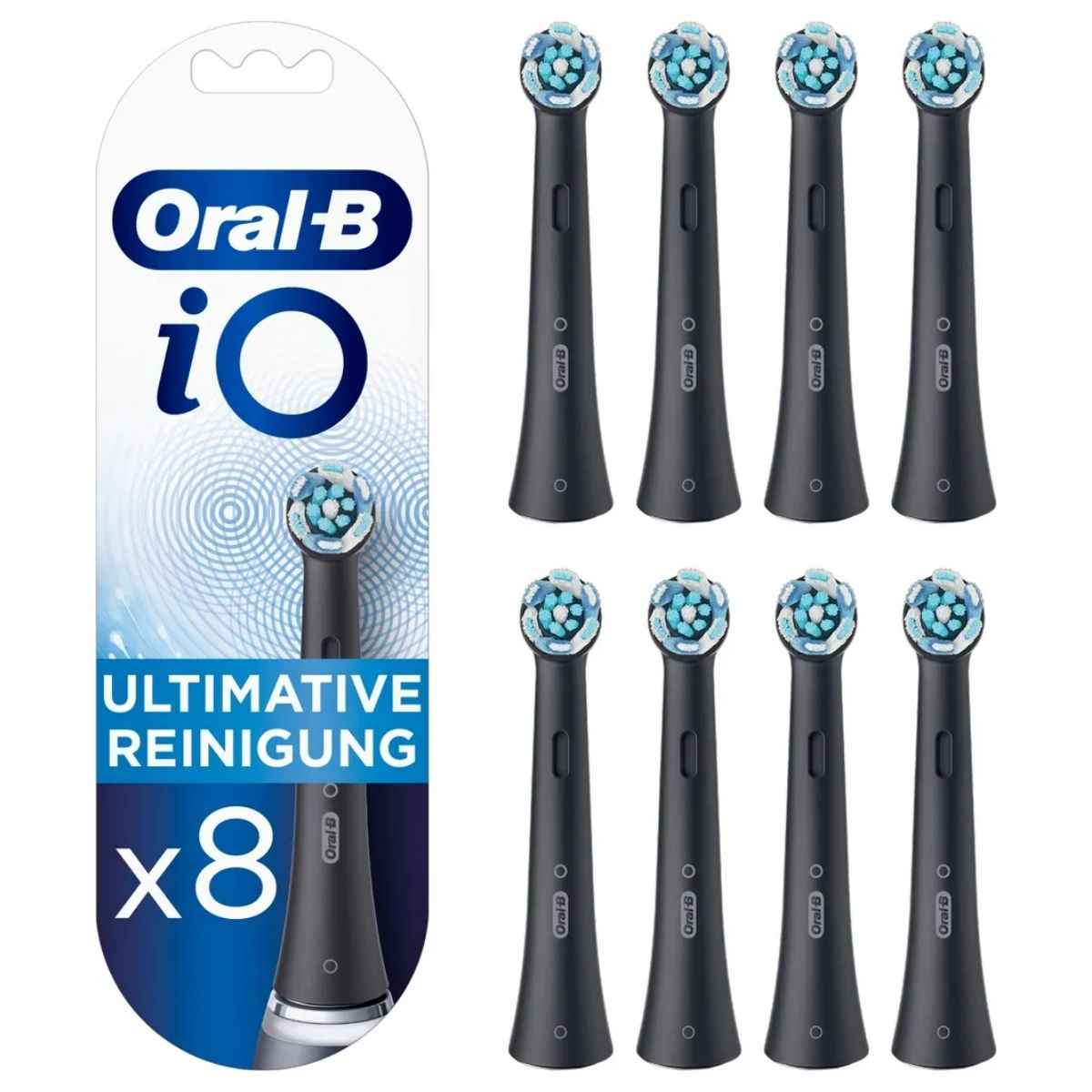 Kokë furçash zëvendësuese Oral‑B Sonic IOUR8BK / 4210201434832 / 8‑Pack – Zezë
