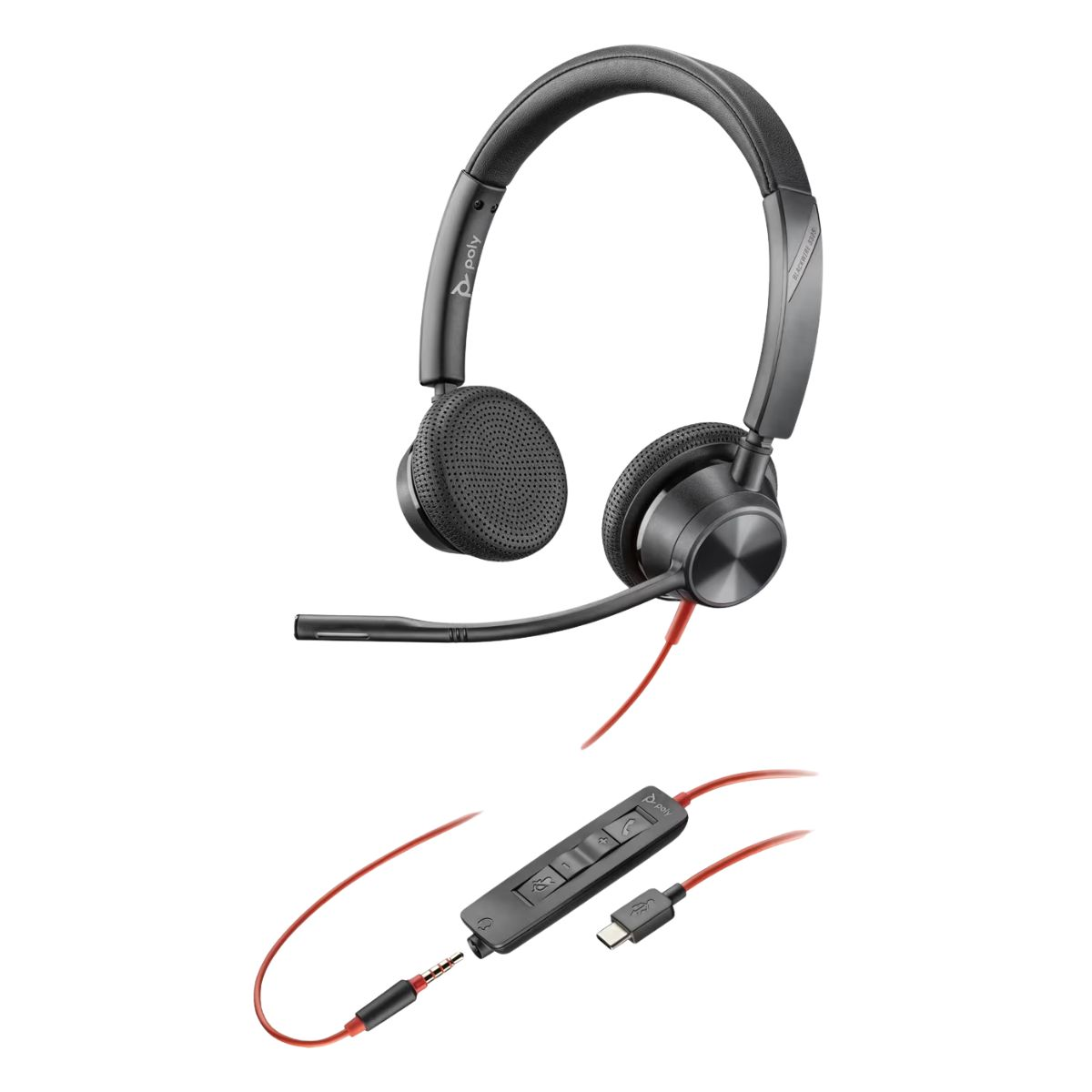 Kufje me Kabllo Poly Blackwire 3325 – Zezë