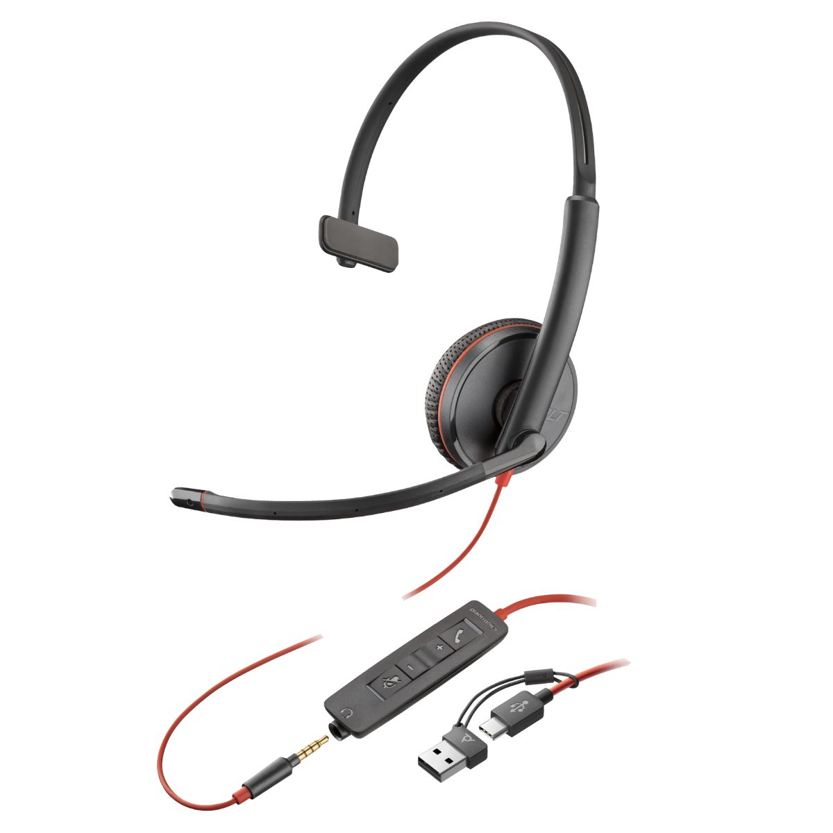 Kufje me kabllo Poly Blackwire 3215 Mono USB‑C / 8X227A6 – Zezë