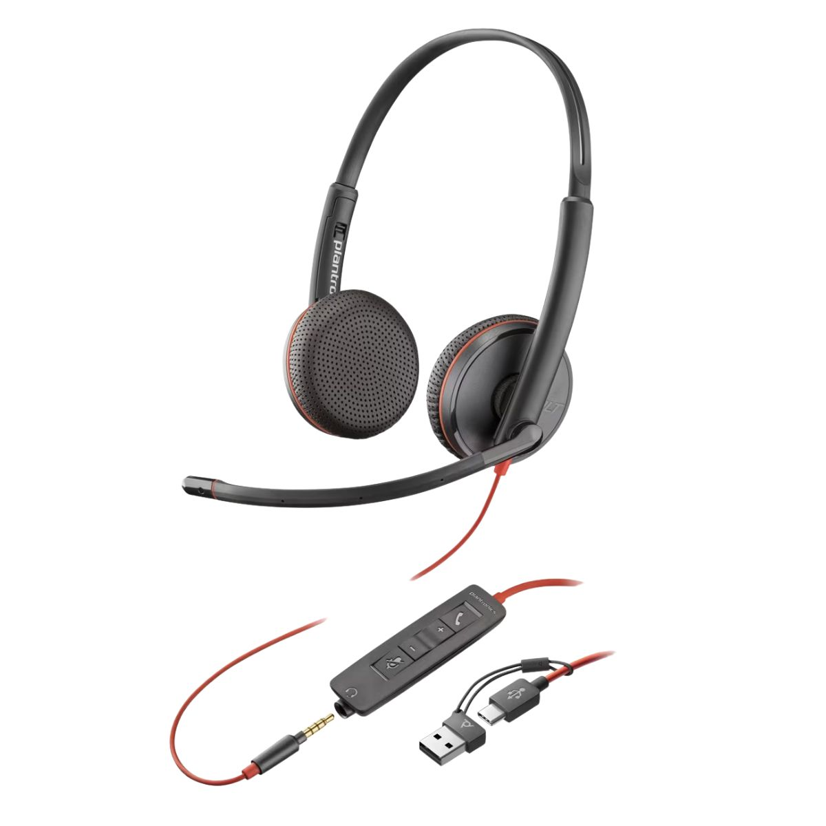Kufje me kabllo Poly Blackwire 3225 – Zezë