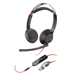 Kufje me kabllo Poly Blackwire 5220 – Zezë