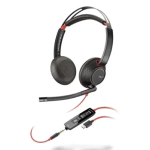 Kufje me kabllo Poly Blackwire 5220 / USB-C Headset + USB-C/A Adapter - Zezë