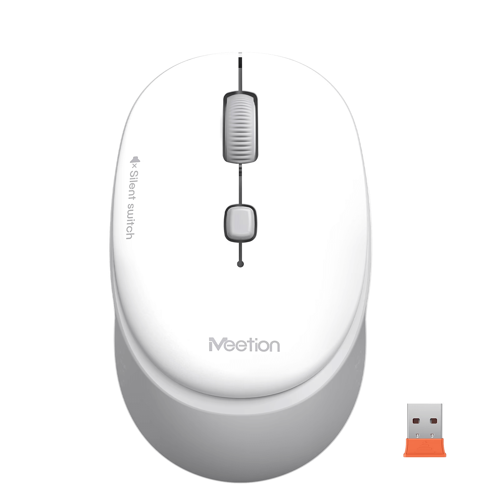Maus pa kabllo Meetion R571-01 2.4G Wireless Office Mouse / 2.4G / USB / 1600 DPI / e Bardhë dhe Gri