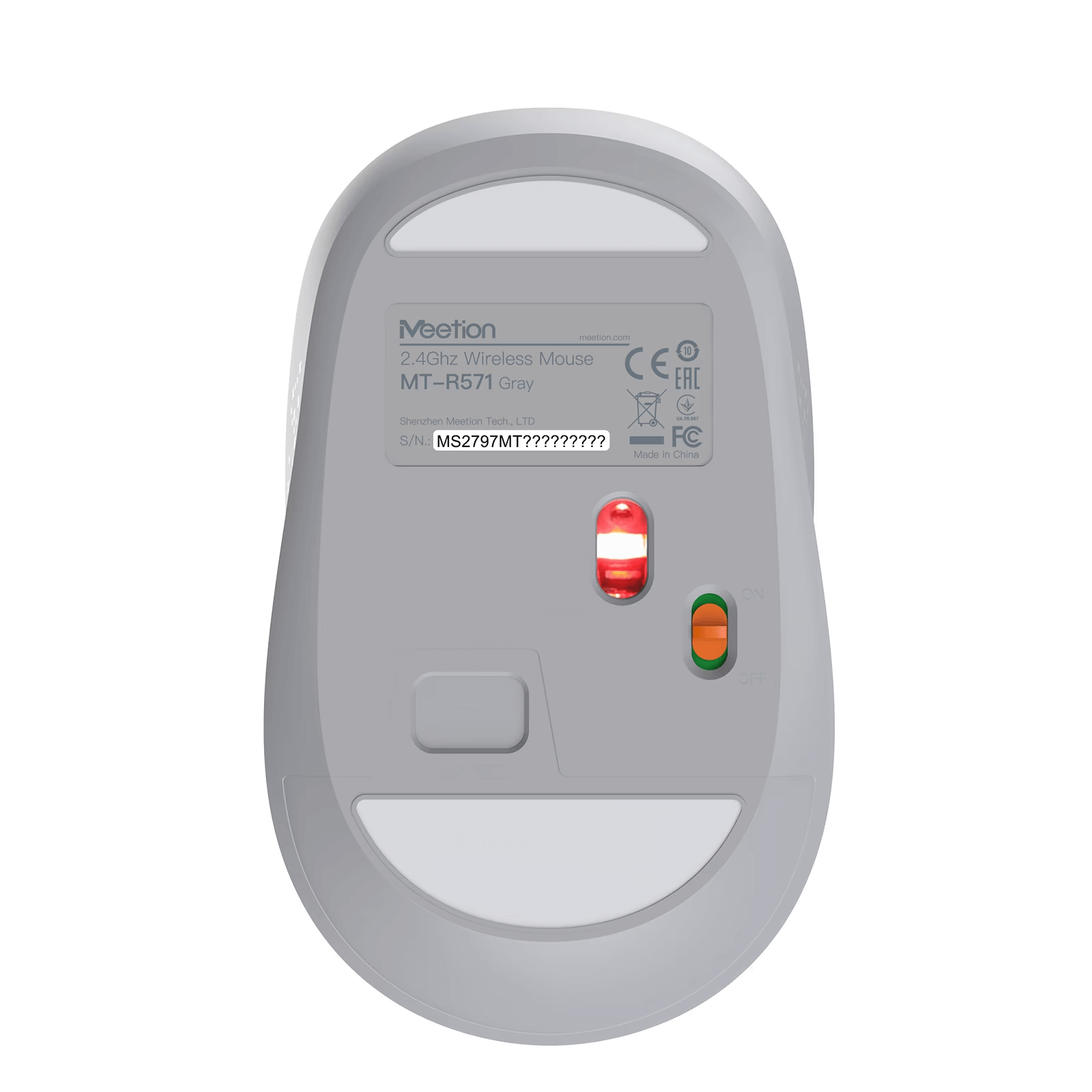 Maus pa kabllo Meetion R571-01 2.4G Wireless Office Mouse / 2.4G / USB / 1600 DPI / e Bardhë dhe Gri - Figura 7