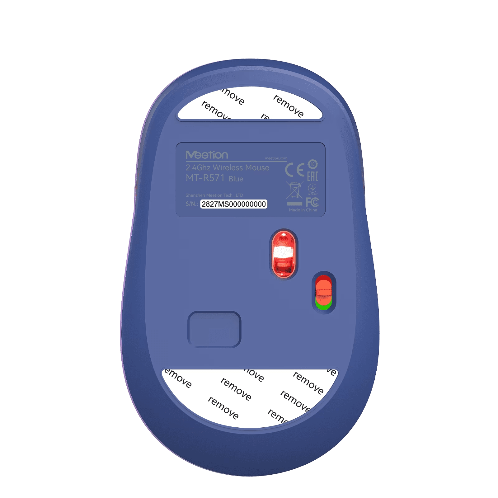Maus pa kabllo Meetion R571-02 2.4G Wireless Office Mouse Blue / 2.4G / USB / 1600 DPI / Blu dhe bardhë - Figura 5