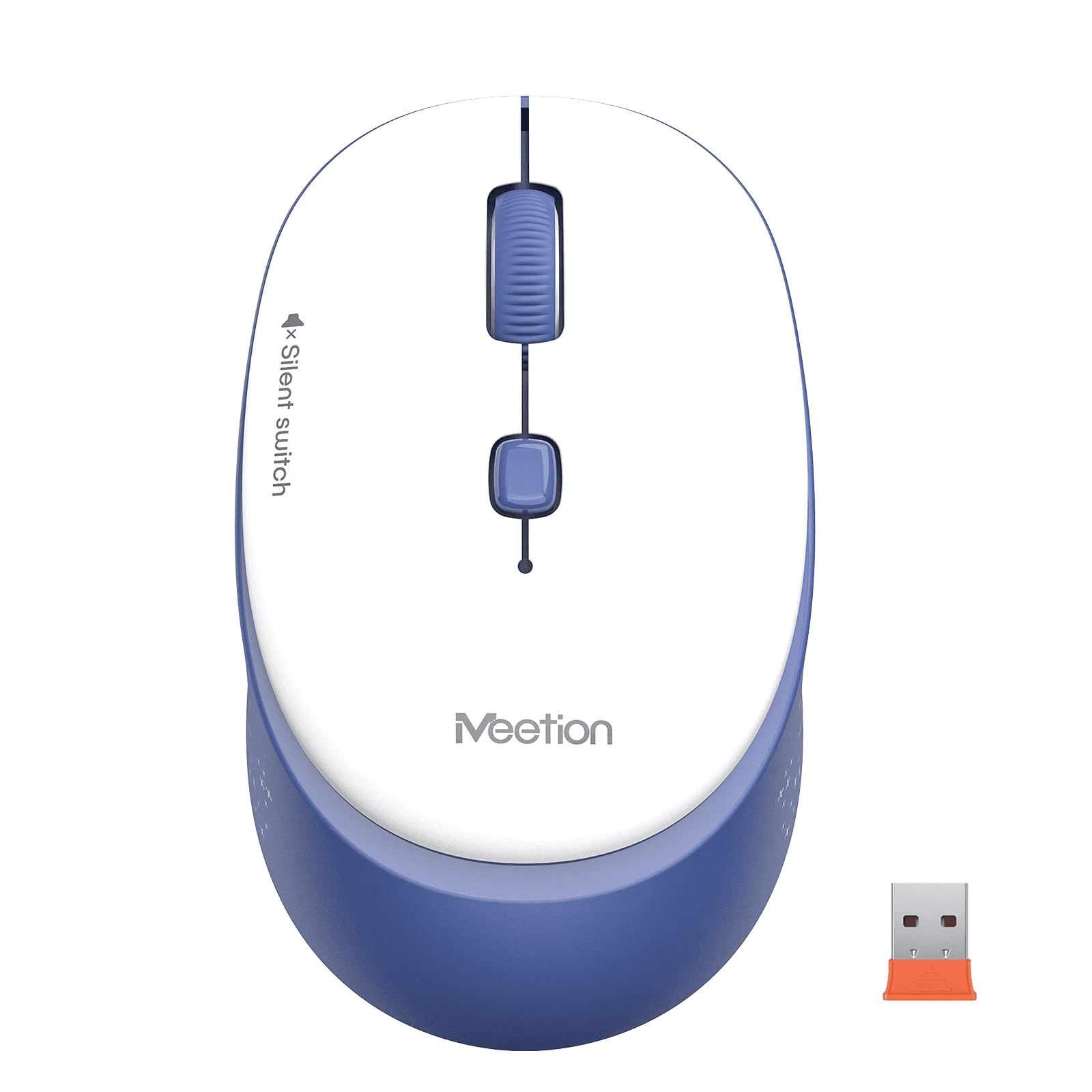 Maus pa kabllo Meetion R571-02 2.4G Wireless Office Mouse Blue / 2.4G / USB / 1600 DPI / Blu dhe bardhë