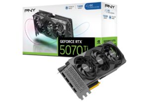 Kartelë Grafike Nvidia PNY RTX 5070 TI VERTO OC Triple Fan 16GB GDDR7 HDMI 3xDP