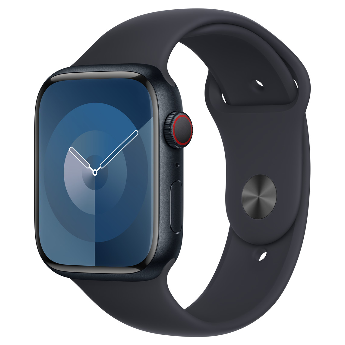 Apple Watch Series 9 / 45mm / Cellular / Aluminum Midnight Case with Midnight Sport Band - M/L
