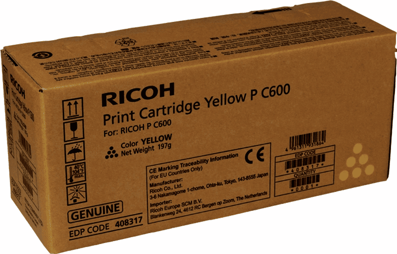 Toner Ricoh MP C600 / 408317 – Verdhë
