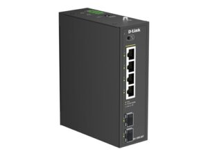 D-Link DIS-100G-06P Industrial PoE+ Switch 6 Port Gigabit | 4x PoE + 2x SFP | 120W