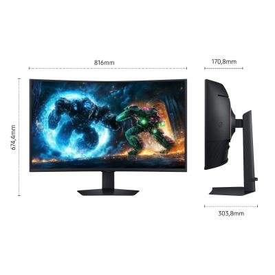 Monitor Gaming Samsung Odyssey G7 S37FG750EU / 37 " / 4K Ultra HD LCD VA / 165 Hz / 1ms / HDMI+DP / Curved / Zezë - Figura 3