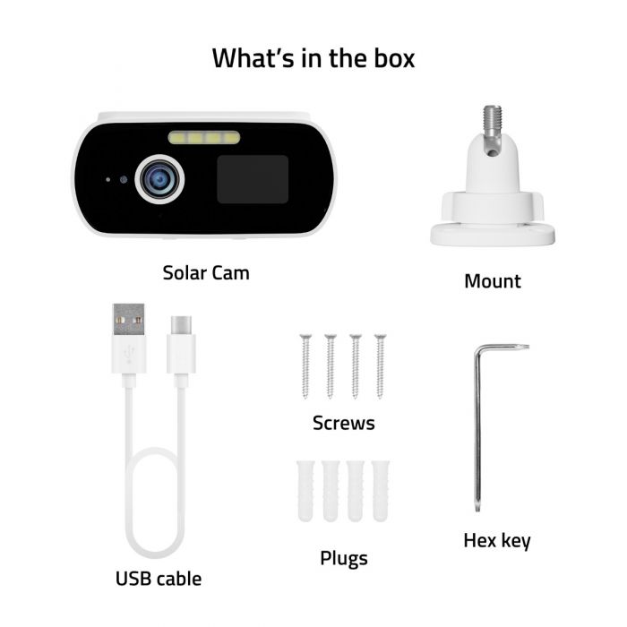 Hombli Smart Solar Cam 2K White | Kamera e Jashtme Wi-Fi me Panel Solar | 2K QHD | IP66 | Night Vision - Figura 4