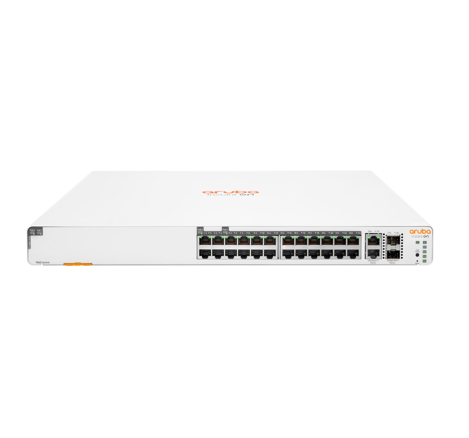 Switch HP Enterprise Aruba Instant On 1960 / Managed / 24x1G me 2xSFP+ dhe 2x10GBase-T / Gigabit Ethernet / I bardhë