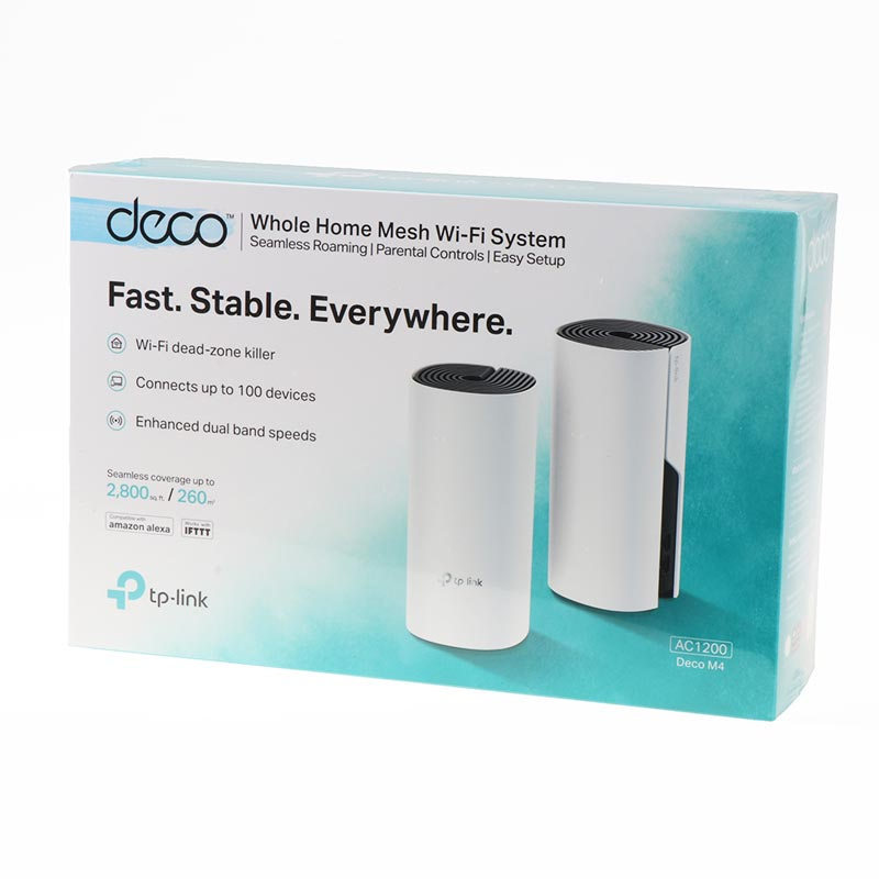 TP-Link Deco M4 (2-Pack) – AC1200 Whole Home Mesh Wi-Fi System – Bardhë