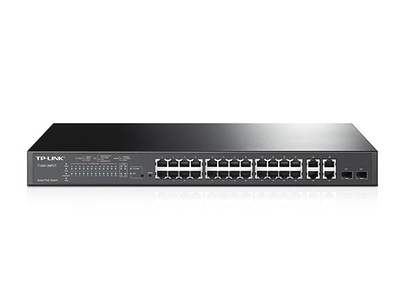 TP-Link TL-SL2428P 28-Port Gigabit PoE Switch 24 PoE+ Ports 2 SFP Slots