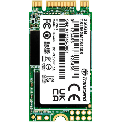 SSD të Brendshme TRANSCEND M.2 2242 SSD 256GB SATA3 B+M Key TLC