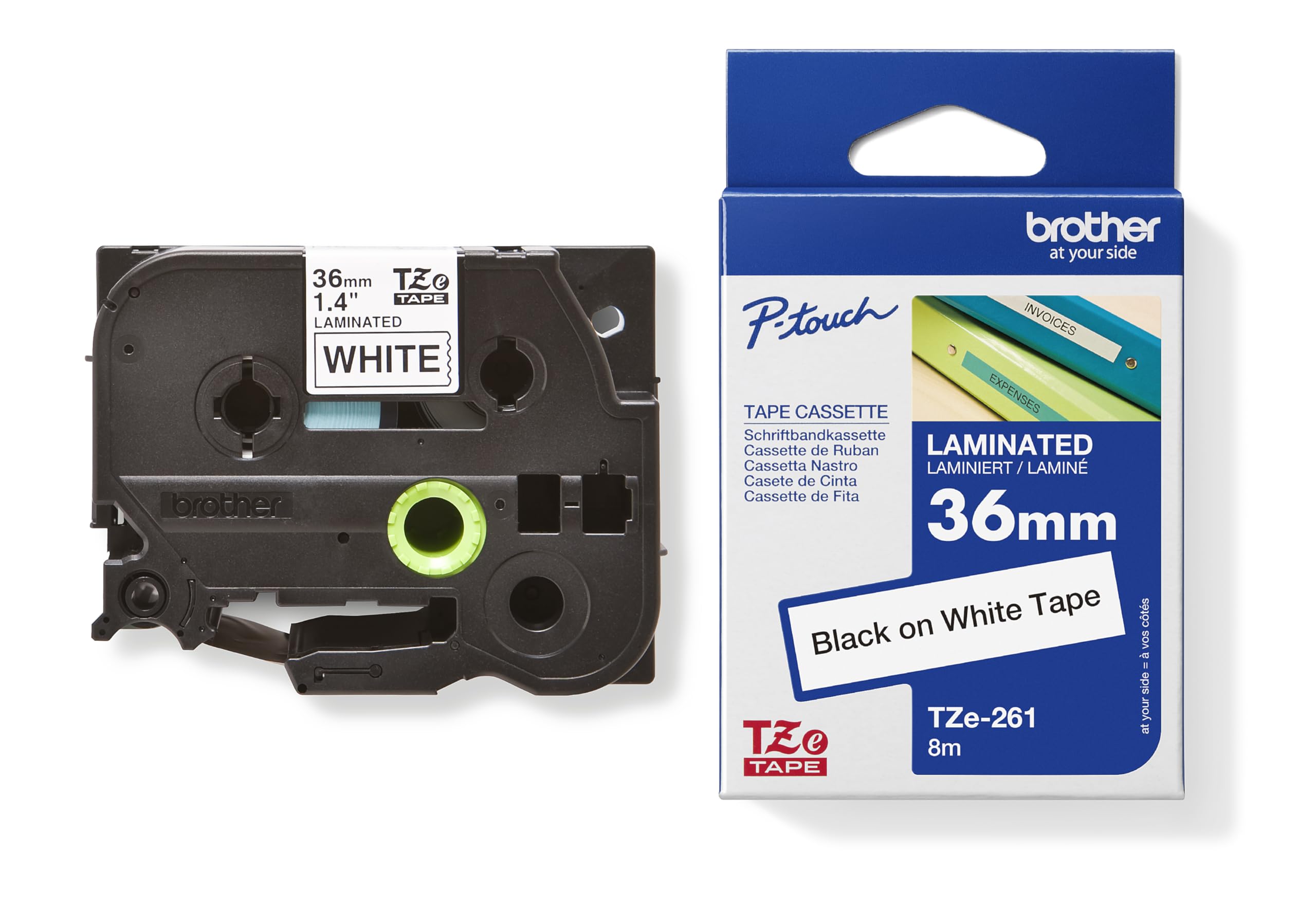 Printer Label Brother TZe-261 – 36mm / Bardhë- Zezë - Figura 2