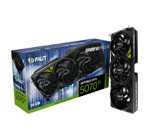 Kartelë Grafike Nvidia Palit RTX 5070 TI GamingPro-S 16GB GDDR7 HDMI 3xDP