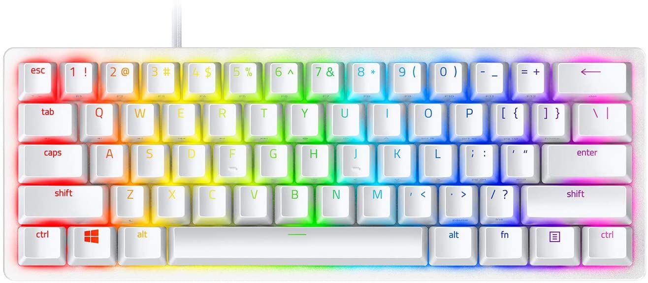 Tastierë Gaming Razer Huntsman Mini Mercury Edition Wired / US Layout – Bardhë