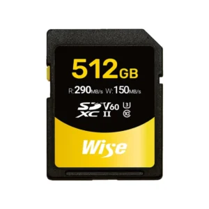 Kartë Memorie SD CARD Wise SDXC UHS-II V60 512GB R:290MBs / W:150MBs WI-SD-S512